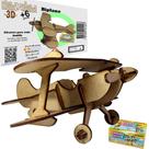 Brinquedo Educativo Quebra Cabeça 3D Biplano Colorir Brinquedo Educativo Quebra Cabeça 3D Biplano Colorir
