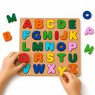 Brinquedo Educativo QuebraCabeça Infantil Alfabeto em Madeira Encaixe Design Letras Lúdico