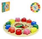 Brinquedo Educativo Relógio Encaixe Peças Sortidos