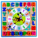 Brinquedo Educativo Relogio Hora Letra Encaixe Mickey Disney