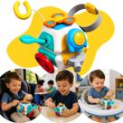 Brinquedo Educativo Sensorial 10 em 1 Cubo Interativo com Atividades para Bebê e Crianças TEA