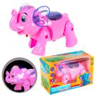 Brinquedo Elefante Luminoso Infantil Com Música Movimentos De Patas E Luzes Coloridas