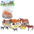 Brinquedo em plástico kit animais fazenda