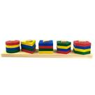 Brinquedo Empilhável Guru Pirâmides Formas Geométricas Madeira Multicolor Multi