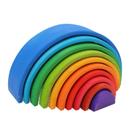 Brinquedo empilhável Rainbow de madeira Grimms Educational com fosco