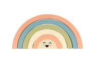 Brinquedo empilhável Rainbow Pearhead Wooden para bebês de 1 ano ou mais