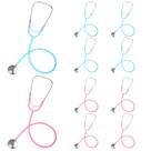 Brinquedo estetoscópio infantil Phobby, pacote com 10 unidades, azul, rosa, Real Sound