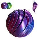 Brinquedo Fidget Ball impresso em 3D com efeito de fluxo de líquido roxo