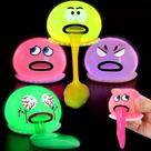 Brinquedo Fidget lomkiwe 4 Unidades Bolas de Slime Brilhantes que Vomitam