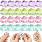 Brinquedo Fidget niaosiben 24 Peças Cubos de Gelo com Glitter 2,5 cm