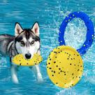 Brinquedo flutuante durável de piscina E-TPU para cães BABORUI azul amarelo