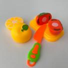 Brinquedo Frutas Crec Feira Comidinha Gruda Desgruda 6 Peças