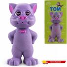 Brinquedo Gato Tom Fofinho Infantil Interativo Sensorial Falante Repete a Fala e Responde ao Toque Gatinho Divertido Reage ao Toque Talking Tom