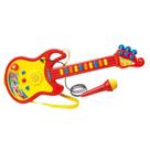 Brinquedo guitarra com microfone - som luz e música dm toys