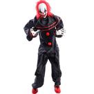 Brinquedo Halloween Palhaço Assassino Boneco Animatronics Eletrônico pra Decoração dia das Bruxas Com Som Led e Movimentos Automaticos
