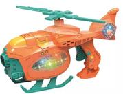Brinquedo Helicóptero Solta Bolhas com Som e Luz .