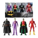 Brinquedo Infantil 4 Bonecos Colecionáveis DC Coringa, Robin, Batman e Flash 15Cm Sunny - 004180