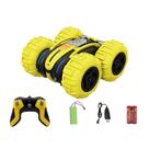 Brinquedo infantil azul de dois lados com controle de rotaçã