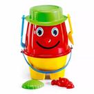 Brinquedo Infantil Balde De Praia Brincando e Aprendendo Poliplac