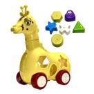 Brinquedo Infantil Bebês Balde Primeiros Blocos Girafa Educativa Montar e Encaixar