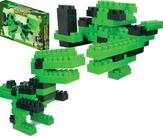 Brinquedo Infantil Bloco Monta Monta Kit 64 Peças Dinossauro