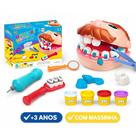 Brinquedo Infantil Brincar de Dentista com Massinha Kit Consultório
