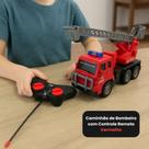 Brinquedo Infantil Caminhao Bombeiro Controle Remoto Presente Divertido Criativo Vermelho