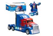 Brinquedo Infantil Carro Vira Robô Transformers Com Som E Luz