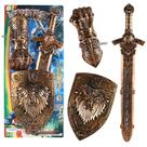 Brinquedo infantil de espada e escudo de plástico para cosplay e palco