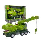 Brinquedo Infantil Dinotruck Caminhão Guindaste Tiranossauro Verde Zippy Toys - 9225
