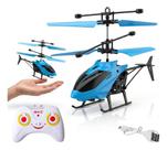 Brinquedo Infantil Helicóptero Controle Remoto Com Sensor Recarregável Luz Criança Presente