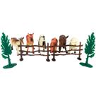 Brinquedo infantil kit animais da fazenda 10 peças em PVC - Toda Casa