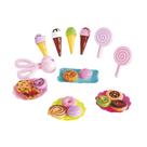 Brinquedo Infantil Kit Doces Boutique 22 Peças Comidinhas Pratinhos Sorvetinhos Chá de Boneca - Fenix BTC-849