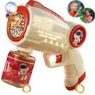 Brinquedo infantil máquina de bolhas astronauta pistola,metralhadora automática, gera muitas bolhas
