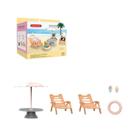 Brinquedo Infantil Meninas - Conjunto de Casa, Animais da Floresta e Ônibus Escolar