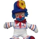 Brinquedo Infantil Palhaço Patati De Borracha E Tecido 50cm