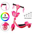 Brinquedo Infantil Patinete Scooter 3 Rodas Com Cesta Luz E Brinquedo Infantil Patinete Scooter 3 Rodas Com Cesta Luz E