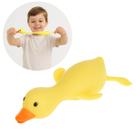 Brinquedo Infantil Patinho de Borracha Estica 17cm Divertido