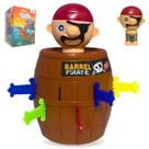 Brinquedo Infantil Pula Pirata Barril Crianças Competição -