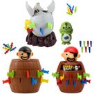 Brinquedo Infantil Pula Pirata Espeta Barril - Castela