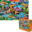 Brinquedo Infantil Quebra Cabeça Dinossauros 300 Peças