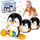 Brinquedo infantil rastejante TooyBing Musical Penguins de 6 a 12 meses