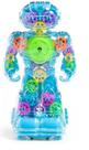 Brinquedo Infantil Robô Transparente Com Molas Coloridas