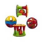 Brinquedo Infantil Sensorial Bola e Torre Chocalho Colorido Brinquedo Infantil Sensorial Bola e Torre Chocalho Colorido
