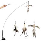 Brinquedo Interativo Cat Wand TTCat com Ventosa - Simulação de Pássaro