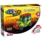 Brinquedo Interativo Crianças Carro Carrinho Figura Montar 38 Peças Safari Clic & Lig Plasbrink