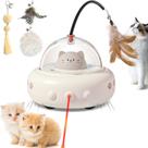 Brinquedo interativo de laser e penas para gatos Simxihong para gatos domésticos Brinquedo interativo de laser e penas para gatos Simxihong para gatos domésticos