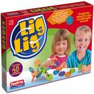 Brinquedo Interativo Montar Criatividade Lig Lig 48 Peças Crianças Infantil Polipropileno PlasBrink