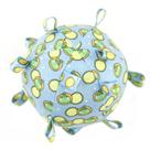 Brinquedo interativo Plush Frog Squeaky Ball para cães azul