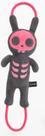 Brinquedo Interativo QMONSTER Puxa Corda Coelho Shock - Cinza e Rosa para Cães